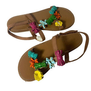 Crazy 8 Girls Brown Boho Summer Sandals Size 2